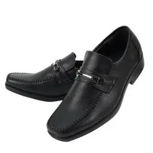 [패션] 깔끔한 온슬립 캐주얼 구두 블랙-285이상 트렌디한 오피스룩 로퍼 메탈장식