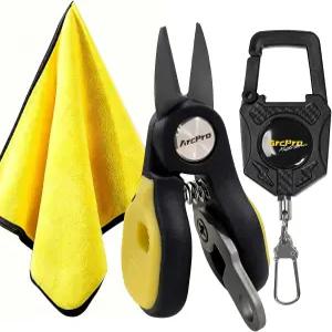 브레이드 라인용 아크프로 티타늄 낚시 가위 낚시용 및 미끼 타월 녹 호버 24인치 극세사 접이식 라인