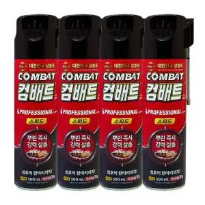 컴배트 스피드 바퀴벌레 에어졸 500ml x4 (S14855801)