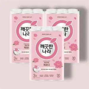 [깨끗한나라] 깨끗한나라 허브가든 피오니 프리미엄 27m (30롤) 3개