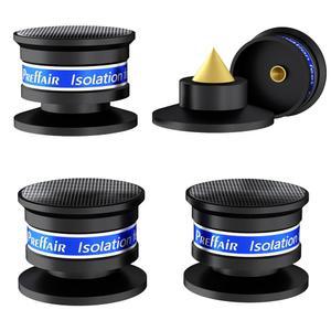 PREFFAIR AUDIOPHILE 스피커 분리 스파이크 알루미늄 매트 베이스 레코드 흡수 진동 조절 미끄럼 방지 패드 비닐 충격 우퍼 바닥 가능한 서브 플레이어 보호 LP