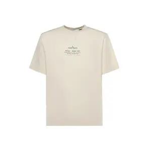 [스톤아일랜드][명품] 스톤 아일랜드 스톤 26SS 텍스트 로고 티셔츠 크림화이트 L1S15