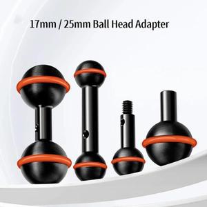 17mm 25mm 볼 헤드 어댑터 1/4 나사 소켓 암 커넥터 마운트 고프로호환 액션 6 카메라 스탠드 다이빙 핸들