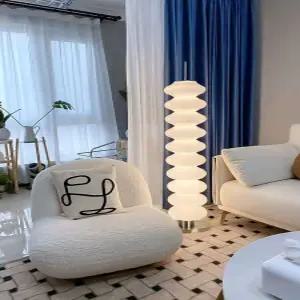 북유럽 웨이브 캔들글라스 장스탠드 조명 물결 전등갓 침실