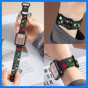 화웨이 워치핏 4Pro 4, 3, 2, 1 호환용 꽃무늬 각인 실리콘 스트랩/스포츠 스마트워치 밴드