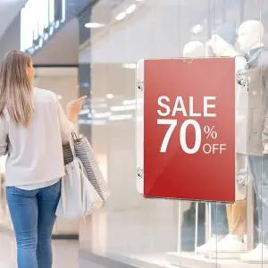 아크릴 부착용 안내판 꽂이 POP A4 게시판 알림판 벽베뉴판 학원