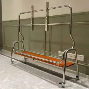 바퀴달린 tv거치대 스테인리스 이동식 티비스탠드 선반