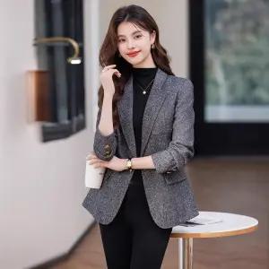 무천도사 여성용 여성 오피스룩 신범 봄가을 재킷 상의 소양복 정장 코트 KKE3