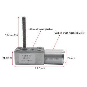 M6 * 50mm 직경 6mm 길이 나사 JGY370 모터 자동 잠금 파워 휠 웜 24V 12V 6V DC 기어드