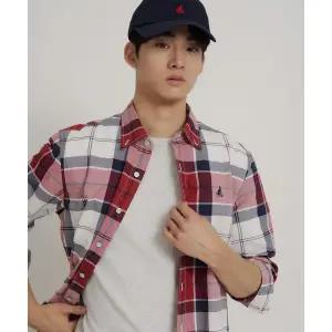 매장정품 빈폴 BEANPOLE MEN 캐주얼 멀티 체크 셔츠 - 레드 BC6264C156 665895