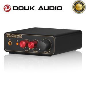 Douk Audio T14-EQ 스테레오 RIAA MMMC 포노 스테이지 프리앰프 홈 턴테이블 프리앰프(3.5mm 헤드폰 포함)