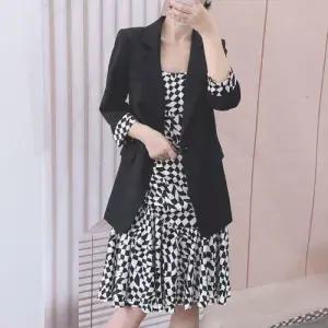 투피스 여성용 원피스 정장세트 봄가을 정장 코트+나시 1PICK3