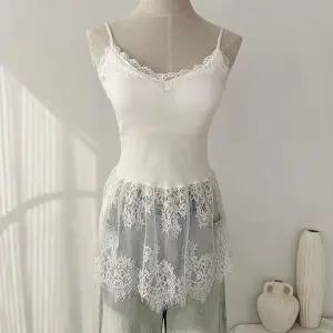 레이어드 프릴 레이스 캡내장 민소매 나시 LM-0852