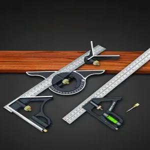목공용t자 정밀 눈금자 60cm 게이지 멀티 다기능 합금 마킹 직각자 건축용 도구