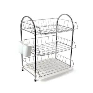 리빙 식기 3단 케이스 건조대 개수대 스테인레스 식기건조대 개수대 그릇