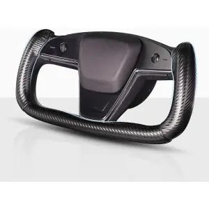 테슬라 모델S X 호환 요크 카본 핸들커버 블랙 무광 블랙