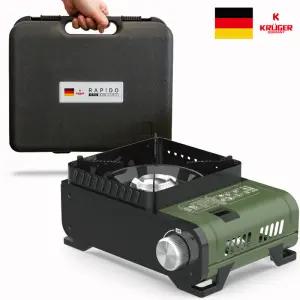 크루거 국산 휴대용 미니 가스레인지 가스버너 이중안전차단 내연식화구 부탄버너 캠핑 가스렌지 야외