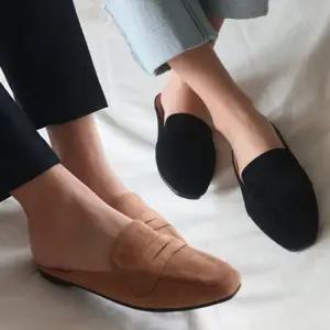 단화 스웨이드 베이직 블로퍼 뮬 슬리퍼 225-265mm MU2911