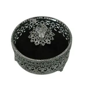 삼원 원형 주석 보석함 소쥬얼리보관함 케이스 귀걸이 목걸이 엔틱