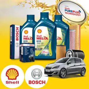 푸조 308(2세대)(13~21) 1.5d 디젤 쉘 힐릭스 ECO ECT 5W-30 합성엔진오일 필터세트 오일교환 패키지