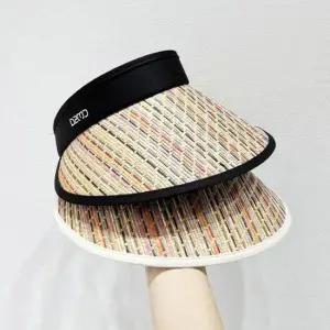 썬캡 컬러밀짚 빛차단 챙모자