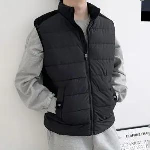오리털패딩 남자 하이넥 볼륨 패딩 조끼 2L-OTT 007M