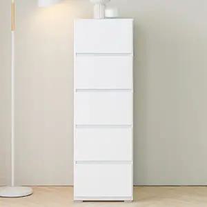 토리 속깊은 미니 5단 코너 옷 틈새 서랍장 400
