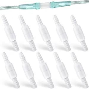 가이저레일리 10팩 산소 튜브 회전식 커넥터 360도 회전 호스 캐뉼라 엉킴 방지 원활한 흐름 보장 가정용