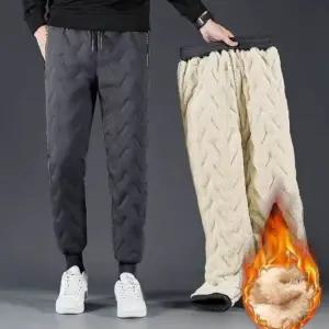 남녀 기모 방풍 공용 허리밴딩 혹한기 바지 양털 겨울 RXS3+3uij