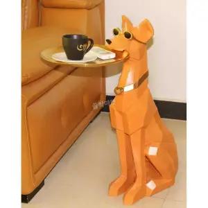 장식 블랙 테이블 철제 거실 협탁 선반 트레이 도베르만