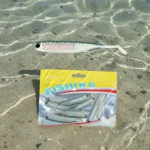 리얼 액션 쉐드웜 7cm 10p세트 우럭 광어 갈치 멸치 소프트 루어 채비