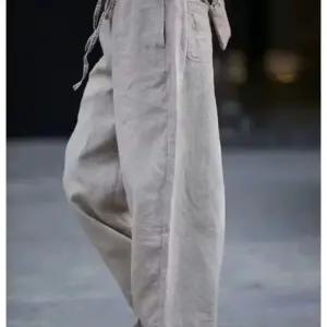 린넨 배기 여성 빅사이즈 와이드 빅사이즈 통 오피스가구 공간절약 센스있는선택 바지 팬츠