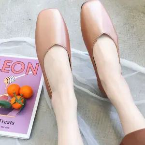 클래식 유광 여름 플랫 슈즈 단화 데일리 여자 신발 Khu2+9wZF