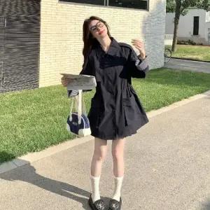 남색 여사친 트렌치 상의 봄가을 코트 매일예쁜 유행 슬림핏 인기3