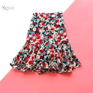 라인댄스복 라틴댄스복 꽃무늬프릴스커트 차밍복