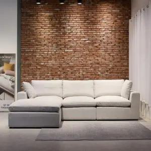 사트바 할로다운 양면 패브릭 소파 4인+ 스툴 코스트코 마켓송지2603