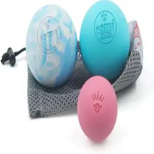 KSONE 마사지 라크로스 볼 - 근안면 릴리스 및 트리거 포인트 테라피용 미니 하나로 구성된 2단 소프트