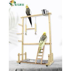 브레인포 앵무새 놀이터 조련대 고양이 F모델 애완 1m 감성 앵무 나무 스틸 횟대