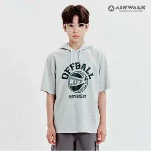 [보리보리/에어워크 주니어]주니어 바시티 반팔 후드티셔츠