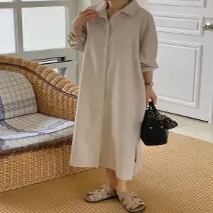 MADE 시그니처 베이직 셔츠원피스 (2 color) 링클프리