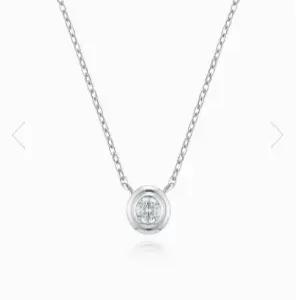 (스타필드 고양점)로이드 다이아몬드세팅, 0.3ct 3부 더블 베젤 14K 목걸이 LND25001D