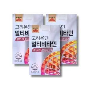고려은단 멀티비타민 올인원 우먼 60+ 1500mg 60정 3박스 /wb