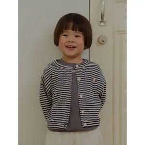 매장정품 AVO STRIPE PUNCHING CARDIGAN_NAVY