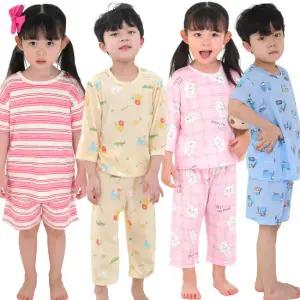 (더오투투)파티 퍼피 반팔 상하 세트 봄 여름 유아 내의 실내복 잠옷 내복
