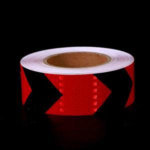 2인치/4 인치 빨간색 검은 색 화살표 자체 접착 반사판 스티커 밴 자동차 교통 표지 PVC 경고 테이프