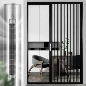 투명 아크릴 파티션 중문 폴딩도어 슬라이딩 칸막이 크리스탈 흰색 프레임