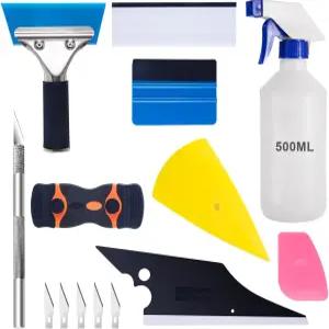 럭시브 자동차 창문 틴트 응용 도구 키트 9개의 차량 유리 보호 필름 설치 스퀴지 스크레이퍼