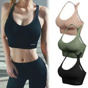 노와이어 편한 착용 여성 심리스 짐웨어 스포츠 브라