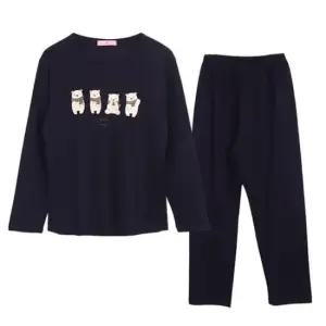 겨울파자마 여성 면100 곰돌이파자마상하세트 잠옷상하