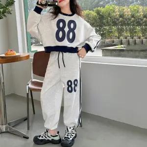 88크롭 여아동 조거와이드 스트링팬츠 상하복 205896